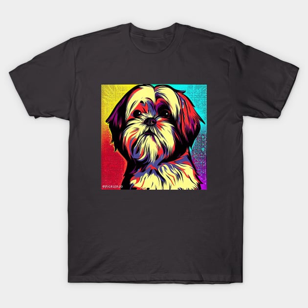 Shih Tzu Pop Art T-Shirt by Sketchy